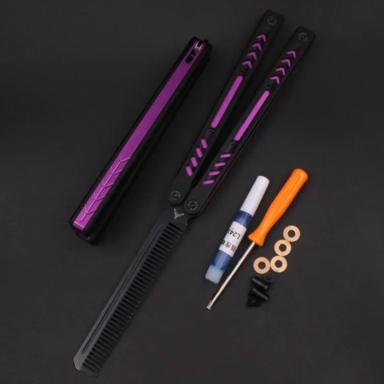 Ether V2 High-End G10 Butterfly Training Knife with Aluminum Handle CNC Bushing Structure EDC Balisong Trainer