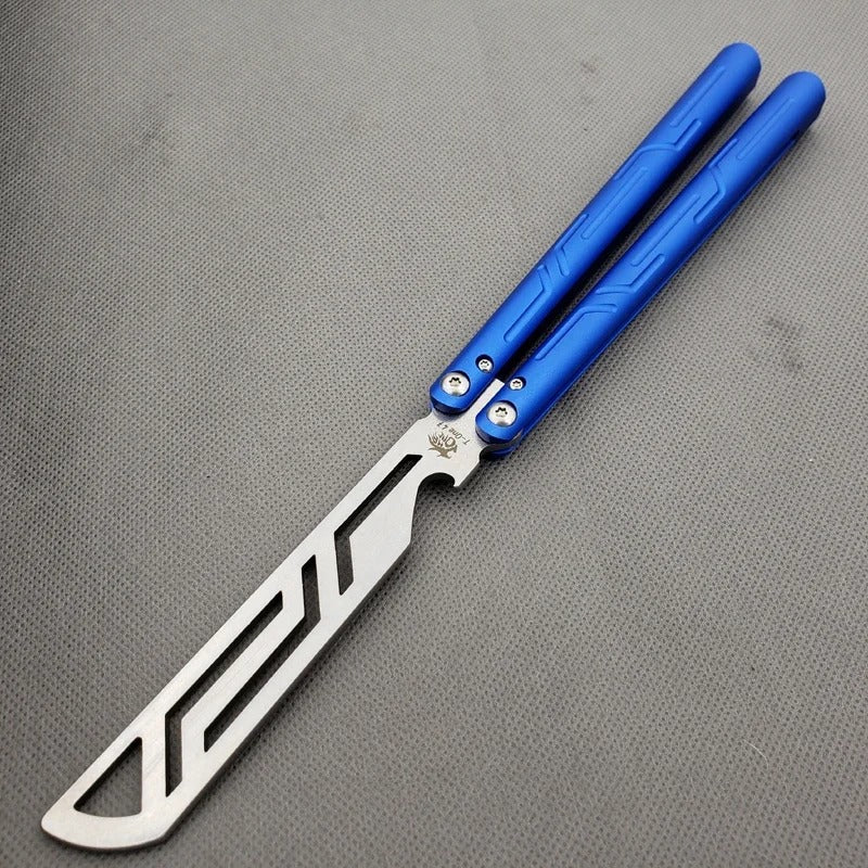 TheOne Balisong Trainer Corkscrew Bushing System Aluminum Round Handle Free-swinging Butterfly Training Knife EDC Tool