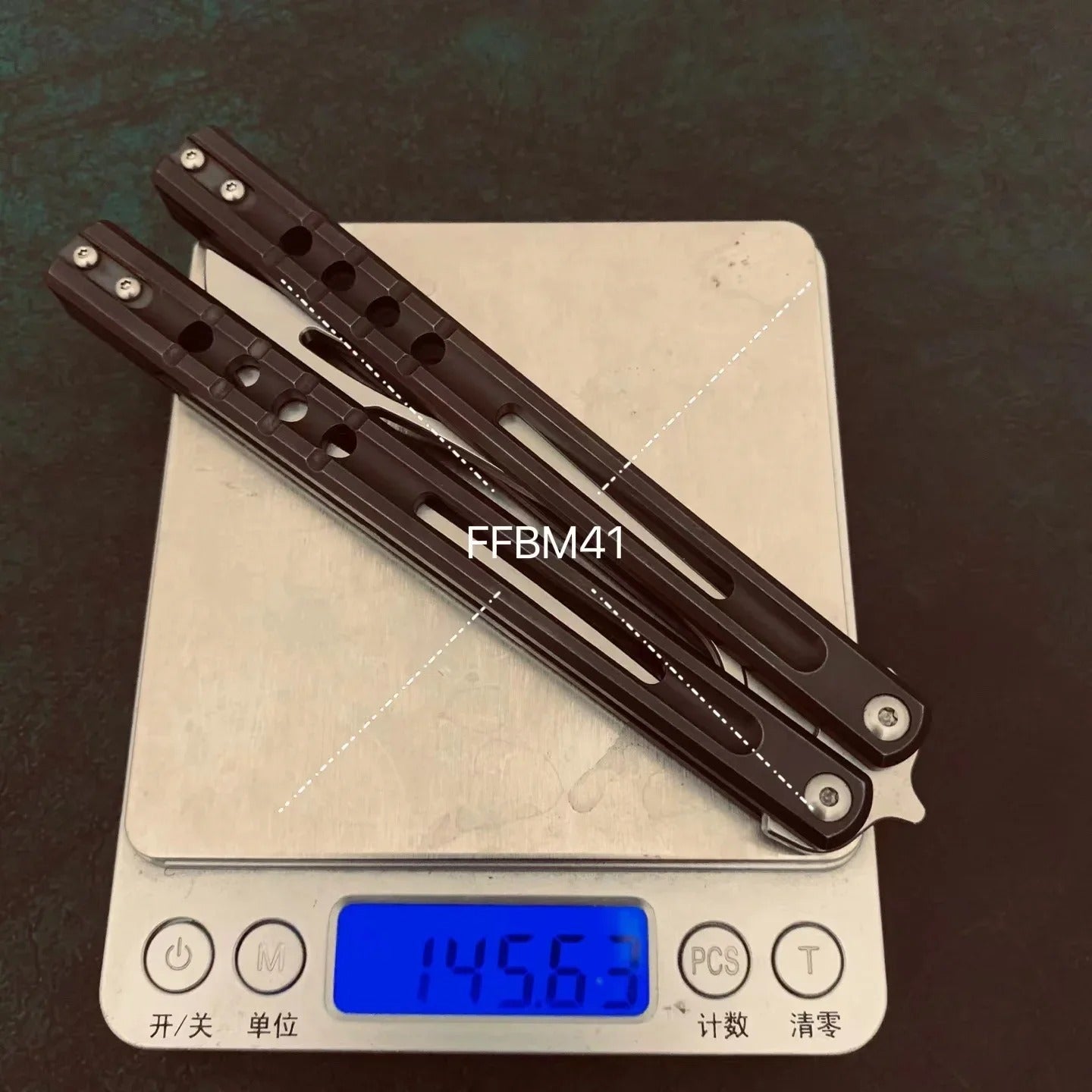 JK Design Orca TheOne Clone EDC Balisong Trainer Titanium Sandwich Handle Butterfly Training Knife Folding Knife Jackknife