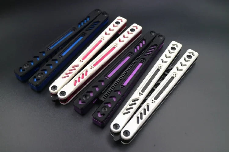 Ether V2 High-End G10 Butterfly Training Knife with Aluminum Handle CNC Bushing Structure EDC Balisong Trainer