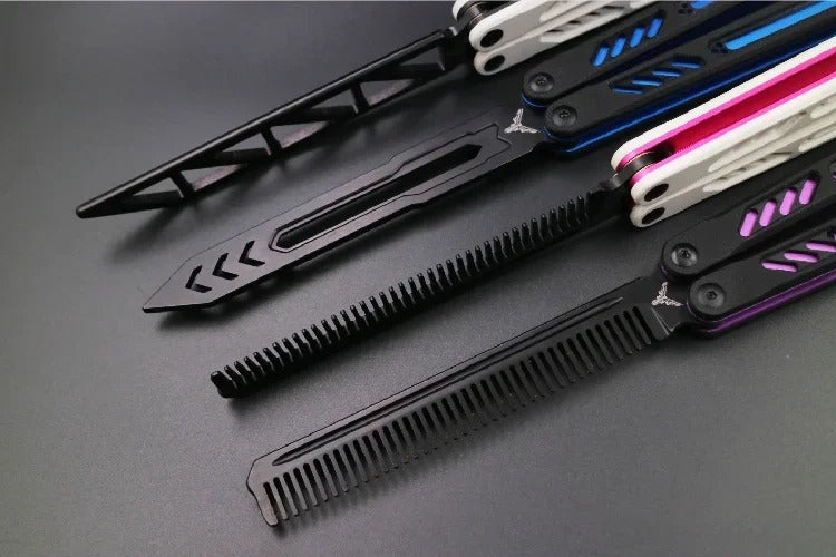 Ether V2 High-End G10 Butterfly Training Knife with Aluminum Handle CNC Bushing Structure EDC Balisong Trainer