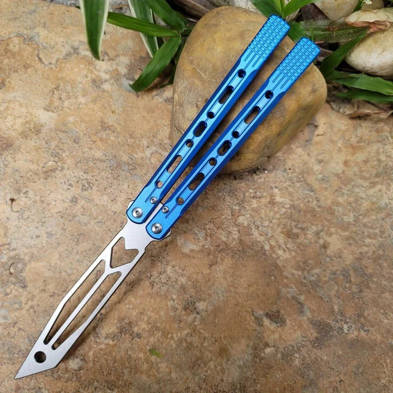 TheOne Arrow Original Balisong Trainer Aluminum Channel Handle Bushing System Stainless Steel EDC Butterfly Training Knife