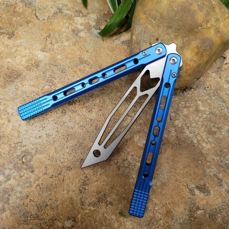 TheOne Arrow Original Balisong Trainer Aluminum Channel Handle Bushing System Stainless Steel EDC Butterfly Training Knife