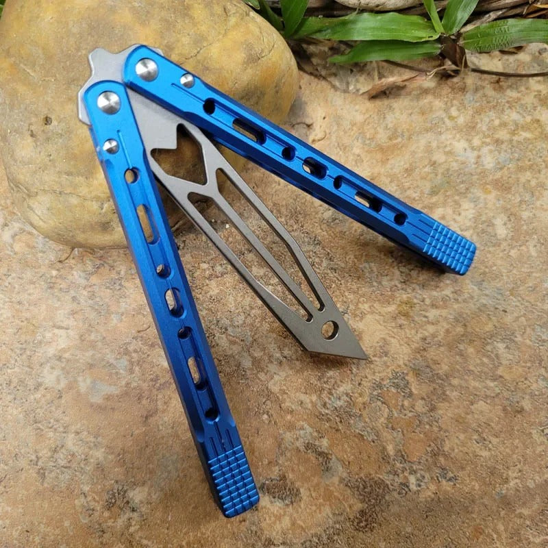 TheOne Arrow Original Balisong Trainer Aluminum Channel Handle Bushing System Stainless Steel EDC Butterfly Training Knife