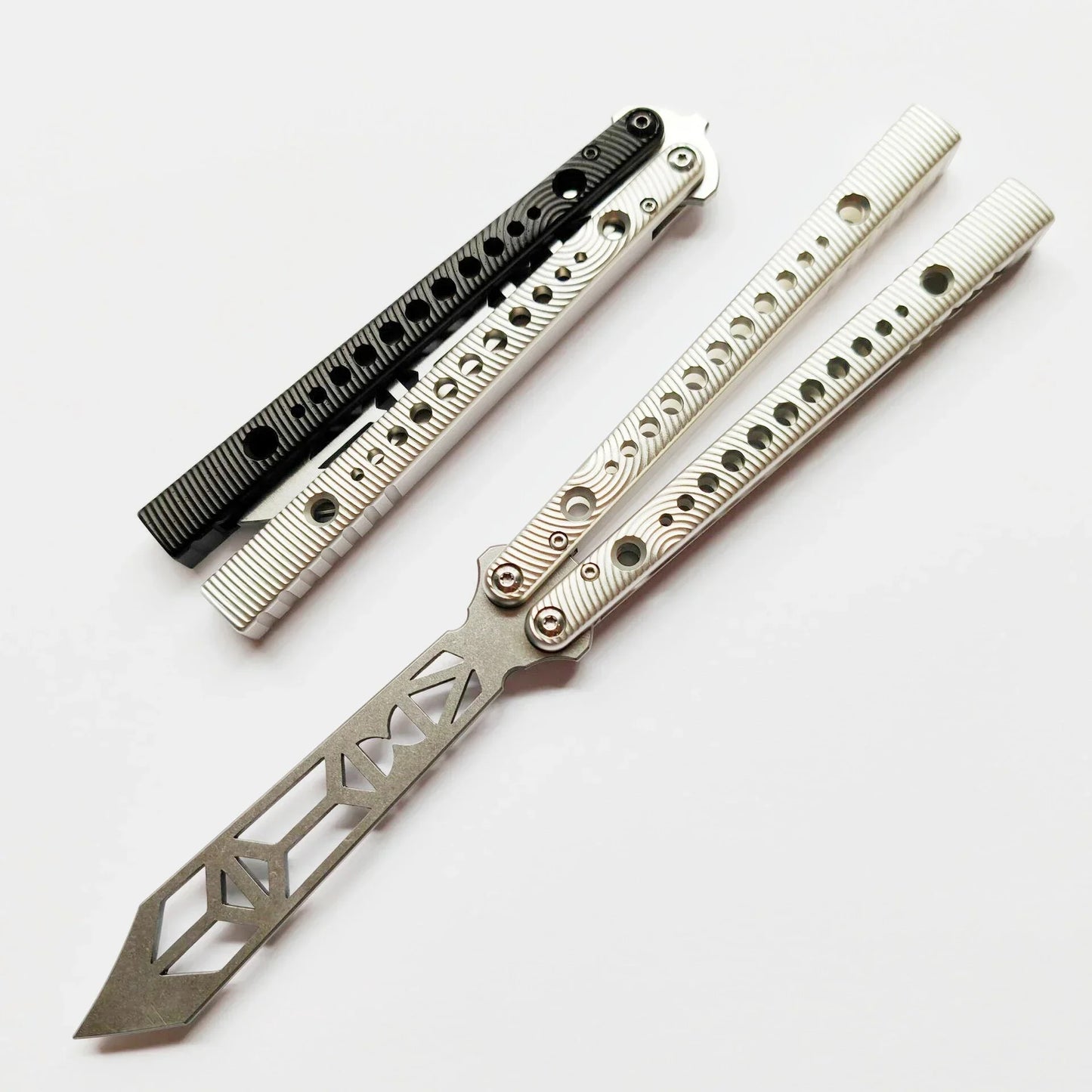 Newest TITUS V2 Rep Replicant Butterfly Trainer Jilt Knife Channel 7075 Aluminum Handle Bushing System Free-swinging EDC Knives