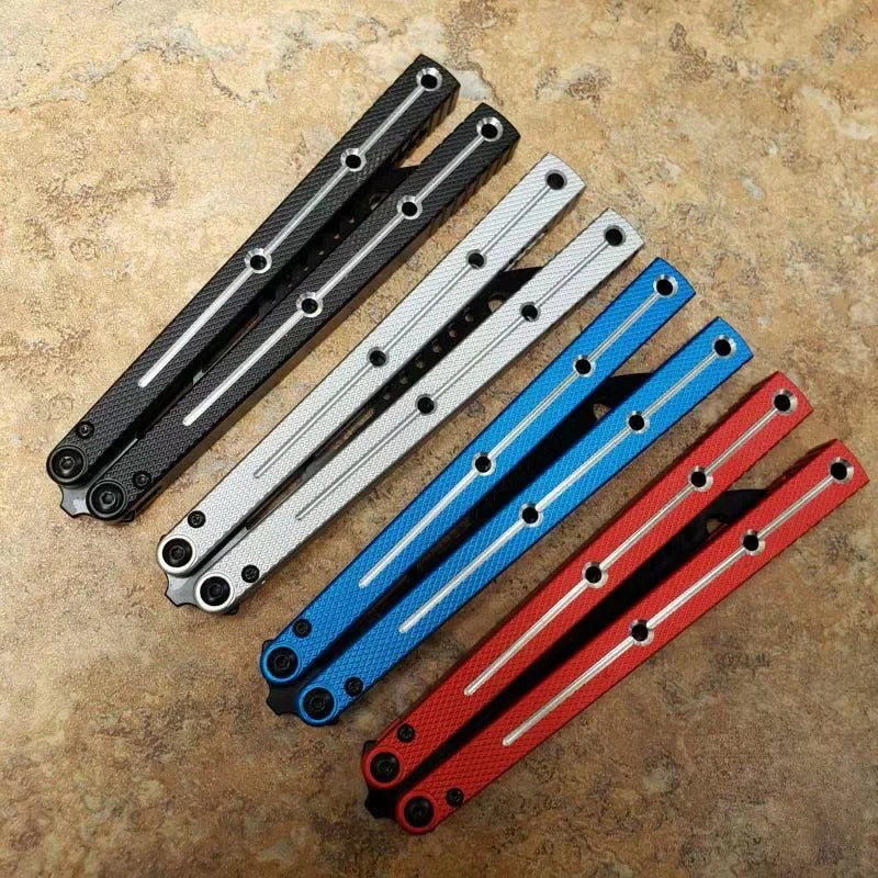 THEOEN Kraken Butterfly Trainer Knife Bushings System Channel Free-swinging EDC Balisong Jilt Flipper Knife