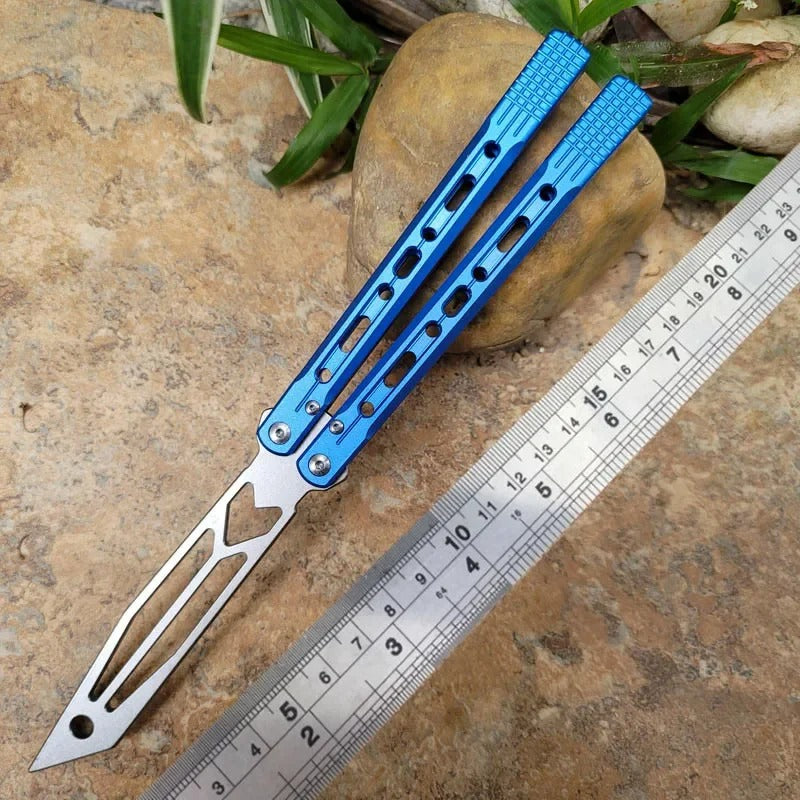 TheOne Arrow Original Balisong Trainer Aluminum Channel Handle Bushing System Stainless Steel EDC Butterfly Training Knife