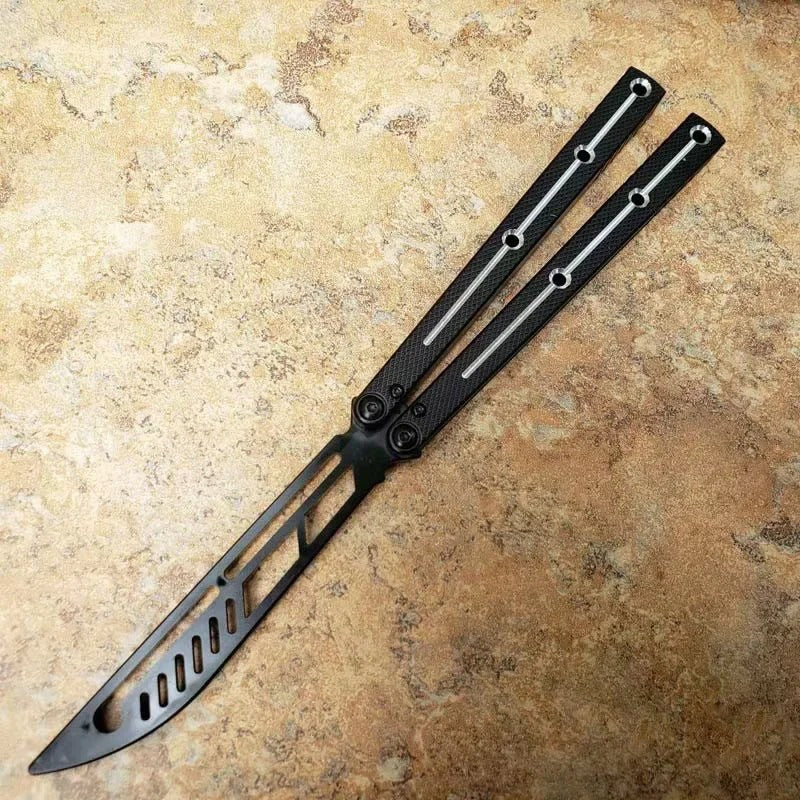 THEOEN Kraken Butterfly Trainer Knife Bushings System Channel Free-swinging EDC Balisong Jilt Flipper Knife