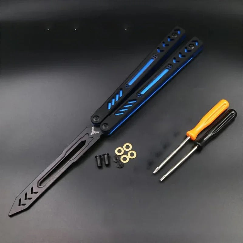 Ether V2 High-End G10 Butterfly Training Knife with Aluminum Handle CNC Bushing Structure EDC Balisong Trainer