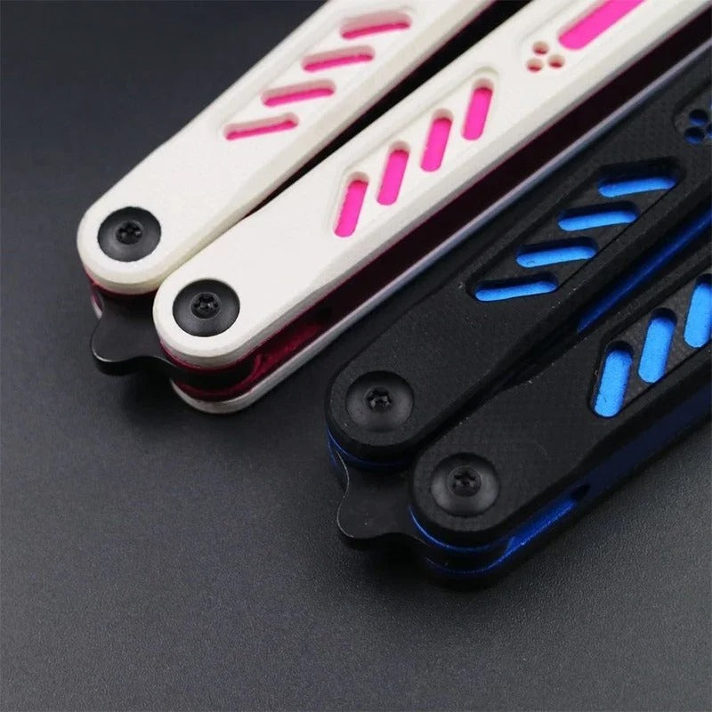 Ether V2 High-End G10 Butterfly Training Knife with Aluminum Handle CNC Bushing Structure EDC Balisong Trainer