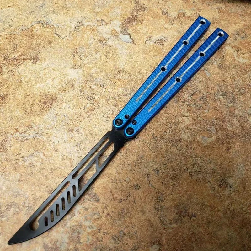 THEOEN Kraken Butterfly Trainer Knife Bushings System Channel Free-swinging EDC Balisong Jilt Flipper Knife