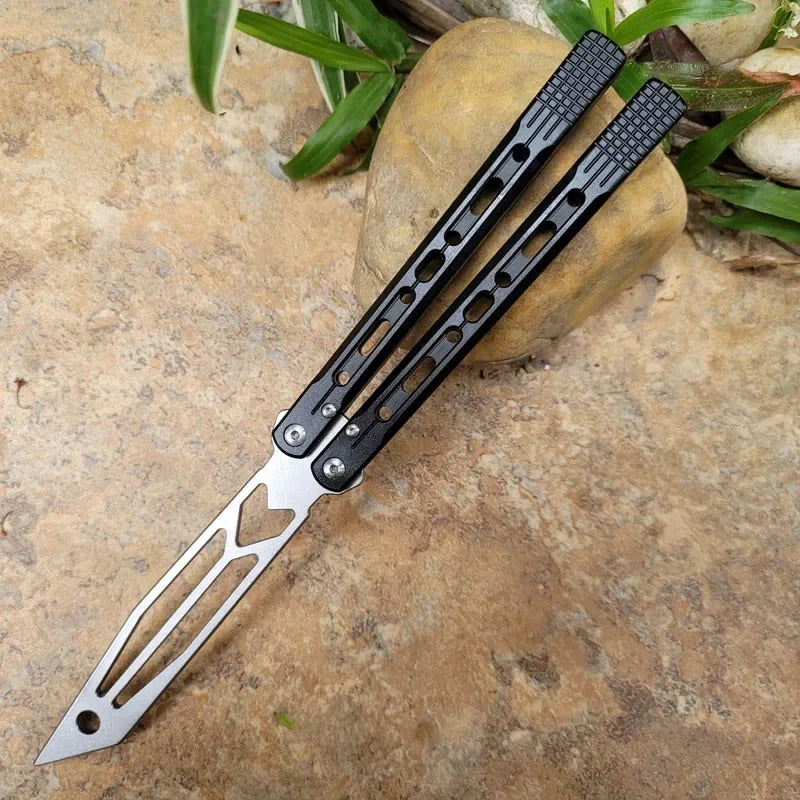 TheOne Arrow Original Balisong Trainer Aluminum Channel Handle Bushing System Stainless Steel EDC Butterfly Training Knife