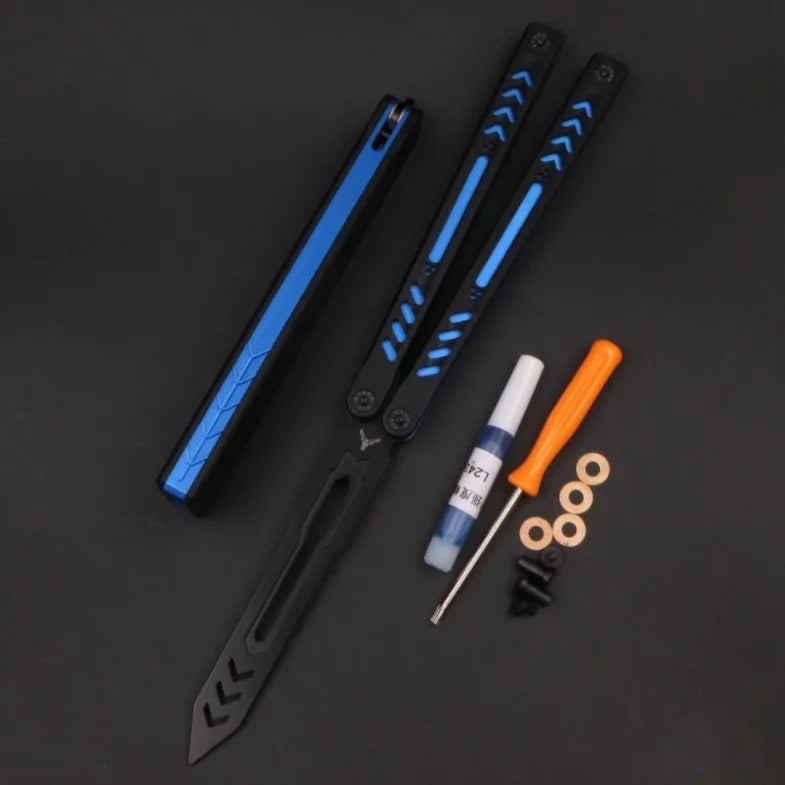 Ether V2 High-End G10 Butterfly Training Knife with Aluminum Handle CNC Bushing Structure EDC Balisong Trainer