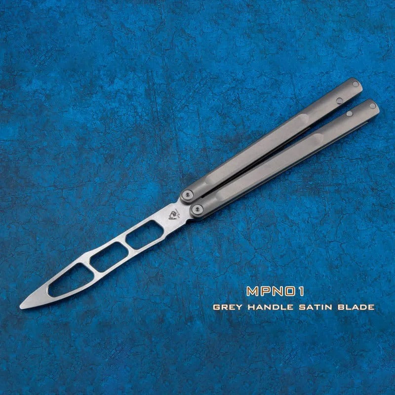 Maxace PIAN Balisong Trainer EDC Titanium Alloy Handles M390 Blade Butterfly Training Knife