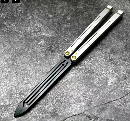 Original MXNIUM Swordfish Tuning Fork Butterfly Trainer Knife Jilt Bushing System Channel Aluminium Handle Free-swinging Knives