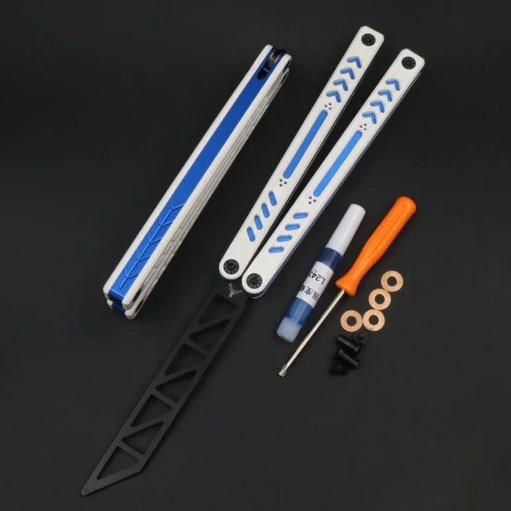 Ether V2 High-End G10 Butterfly Training Knife with Aluminum Handle CNC Bushing Structure EDC Balisong Trainer