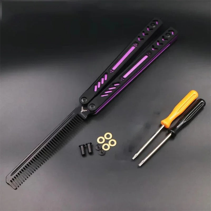 Ether V2 High-End G10 Butterfly Training Knife with Aluminum Handle CNC Bushing Structure EDC Balisong Trainer