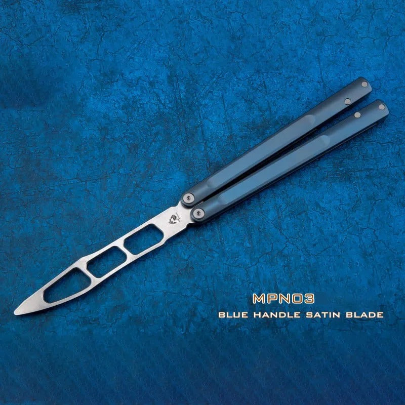 Maxace PIAN Balisong Trainer EDC Titanium Alloy Handles M390 Blade Butterfly Training Knife