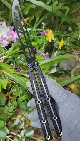 THEOEN Kraken Butterfly Trainer Knife Bushings System Channel Free-swinging EDC Balisong Jilt Flipper Knife